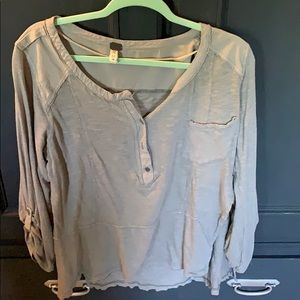 Oversized Free People Long Sleeve Tee
